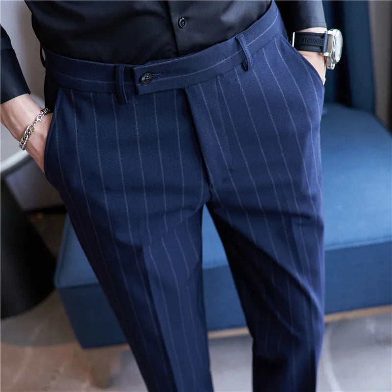 Pinstripe Suit Trousers for Men Norva
